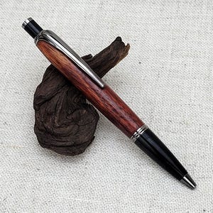 Hand Turned Pen - Bloodwood & Gunmetal