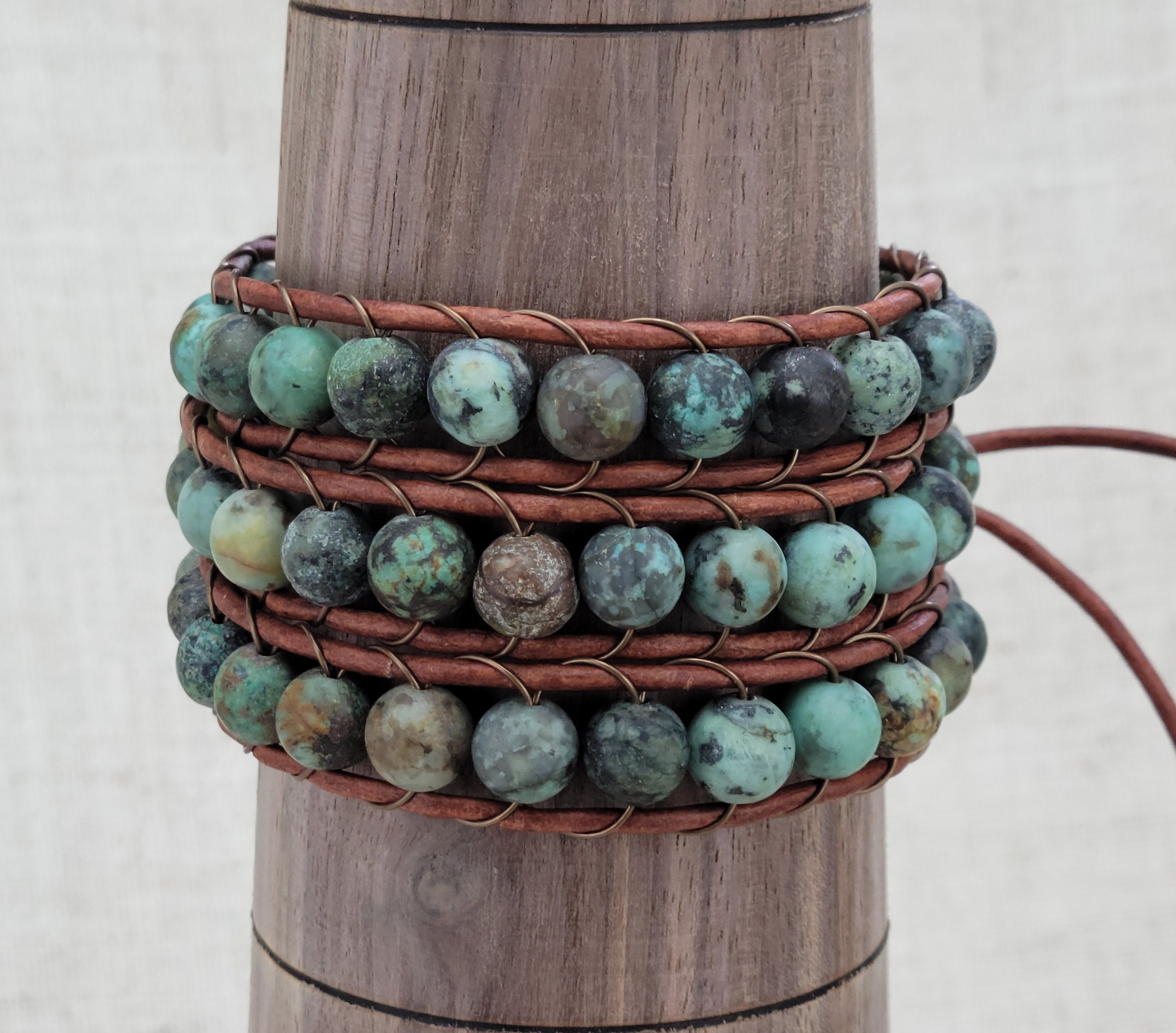 Details about Handmade Triple Wrap African Turquoise Bracelet Anklet Beaded Bracelet, Details about Handmade Triple Wrap African Turquoise Bracelet Anklet Beaded Bracelet,