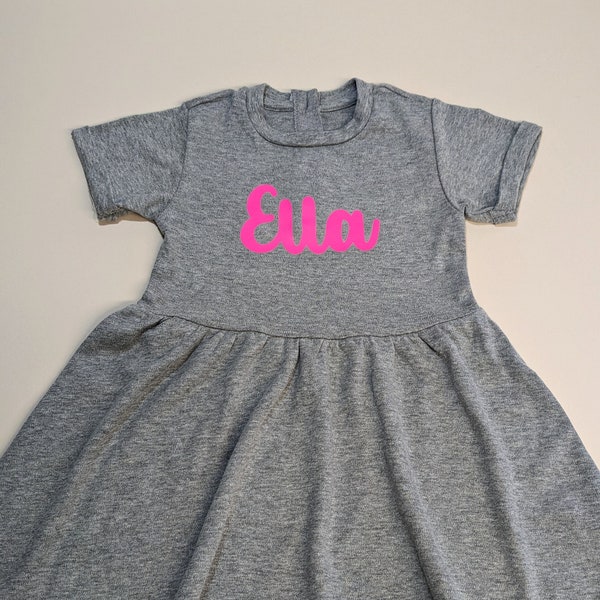 Personalised toddler summer dress custom girls dress cotton summer dress toddler gift toddler dress summer holiday customisable little girl