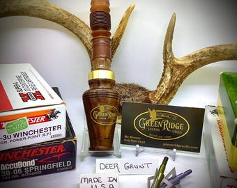 Gruñido de ciervo de nogal SKU#DG-188 Hecho a mano por Bo Brown de Greenridge Custom Calls.