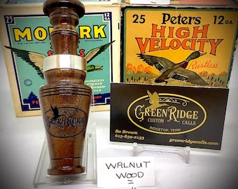 Walnut Mallard Duck SKU#D-485 Handcrafted by Bo Brown of Greenridge Custom Calls.