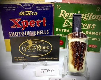 Stag, Crow SKU#EC-223 Handcrafted by Bo Brown of Greenridge Custom Calls.