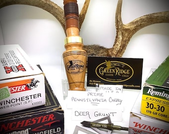 Cherry, Deer Grunt SKU#DG-185 Handcrafted by Bo Brown of Greenridge Custom Calls.