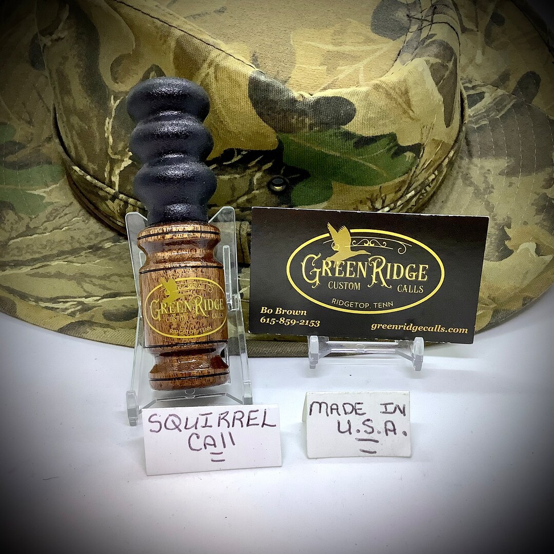 Squirrel Call Label Walnut Squirrel Call SKUS-227 Handcrafted by Bo Brown of Greenridge ...