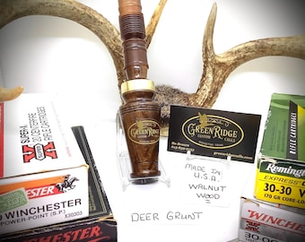 Walnut, Deer Grunt SKU#DG-183 Handcrafted by Bo Brown of Greenridge Custom Calls.