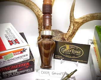 Gruñido de ciervo de nogal nudoso SKU#DG-189 Hecho a mano por Bo Brown de Greenridge Custom Calls.