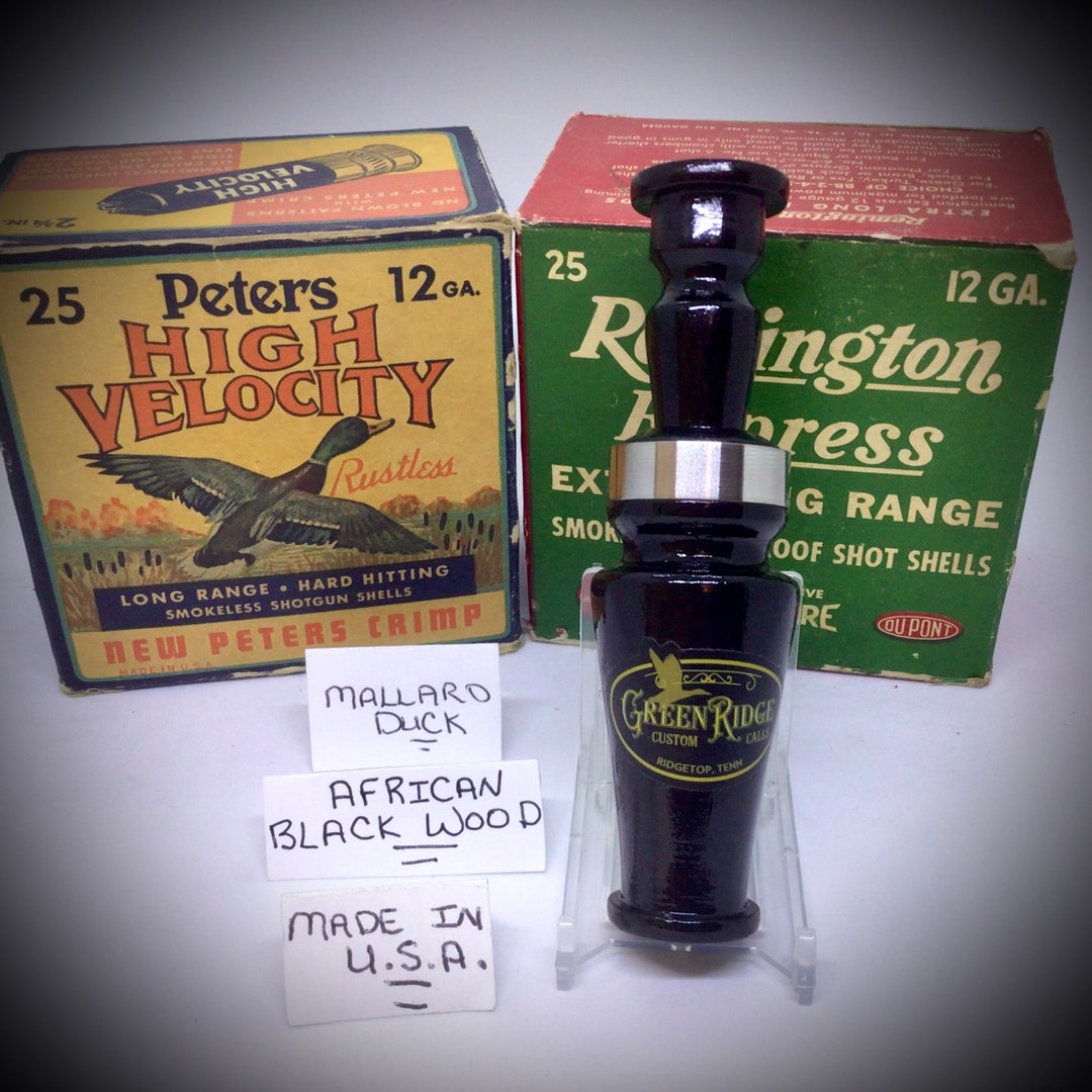 African Blackwood, Mallard Duck Call SKUD357 Handcrafted by Bo Brown