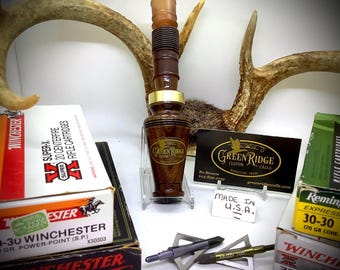 Walnut Deer Grunt SKU#DG-180 Handcrafted by Bo Brown of Greenridge Custom Calls.