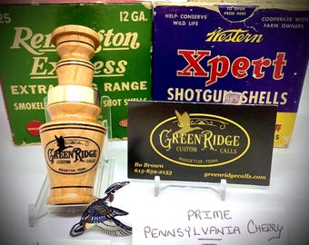 Cherry Wood Duck (WOODY) SKU#WD-487 Handcrafted by Bo Brown of Greenridge Custom Calls.