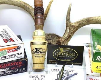Gruñido de ciervo Maple SKU#DG-187 Hecho a mano por Bo Brown de Greenridge Custom Calls.