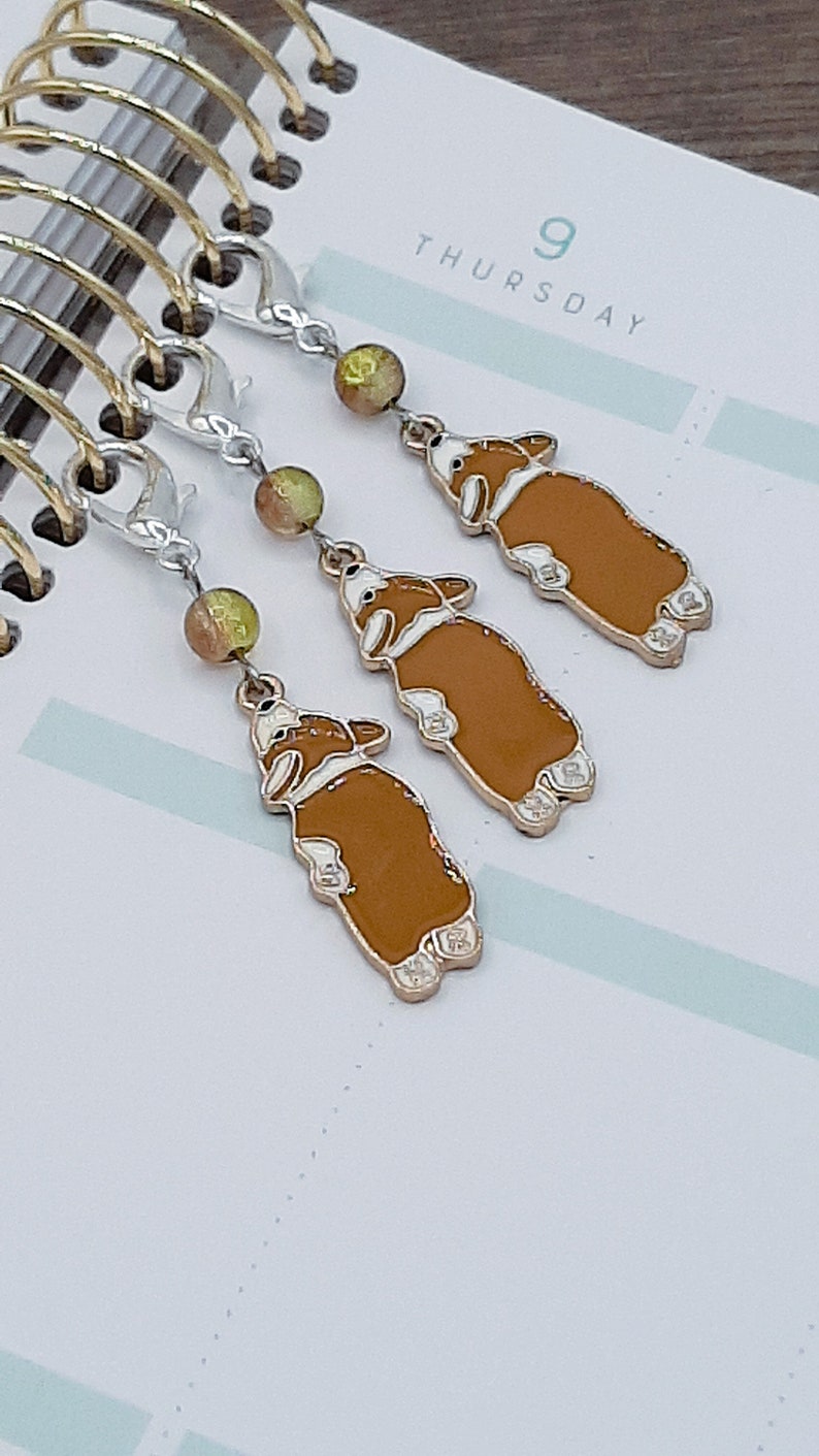 Corgis Lobster Claw Stitch Markers Knitting Stitch Markers Crochet Stitch Markers Progress Trackers Stitch Holders Progress Keepers