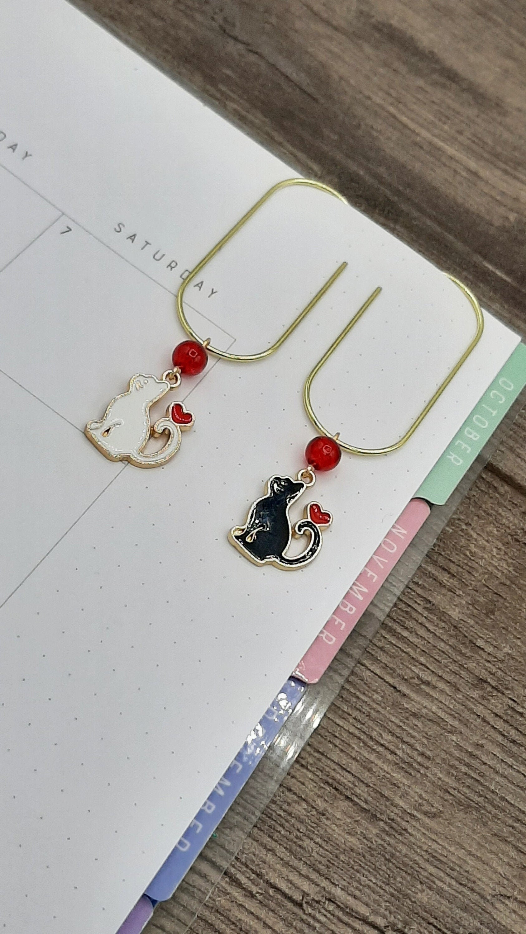 Paper Clip Bookmark Charm Bookmark Large Planner Paper Clip Etsy