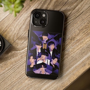 BTS Purple Phone Case, BTS OT7 Phone Case, bts Black Phone Case Kpop Phone Case, Gift for BTS Army, bts Army Phone Case, Gift for Kpop Lover