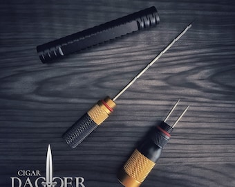 4-in-1 Industrial Cigar Tool: Draw, Nubber, Punch