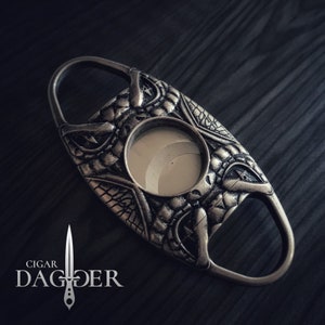 The Cobra Cigar Cutter in Antique Silver