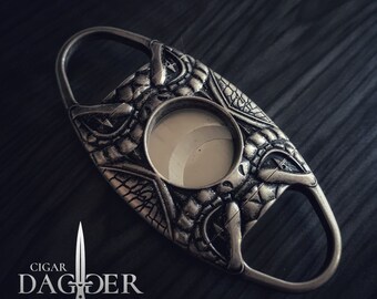 The Cobra Cigar Cutter in Antique Silver