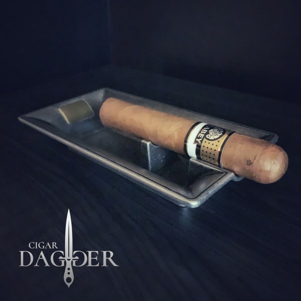 The Gunmetal Cigar Ashtray and Cigar Rest