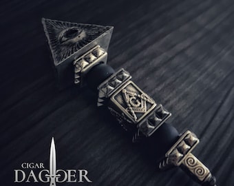 The Architect Masonic Cigar Nubber Cigar Dagger Cigar Accessories Cigar Gifts