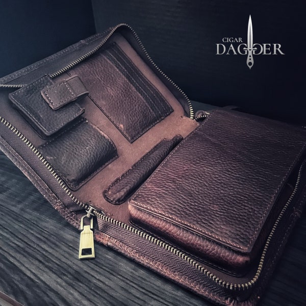 Aficionado Leather Cigar Case By Cigar Dagger