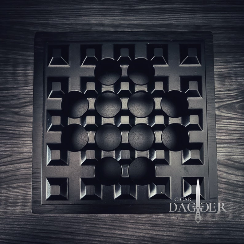 Cigar Dagger Brand Industrial Grid Cigar Ashtray in Blackout image 5