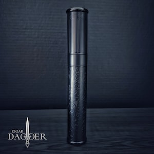 The Blackout Embossed Cigar Tube Cigar Travel Case