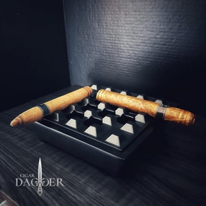 Cigar Dagger Brand Industrial Grid Cigar Ashtray in Blackout image 1