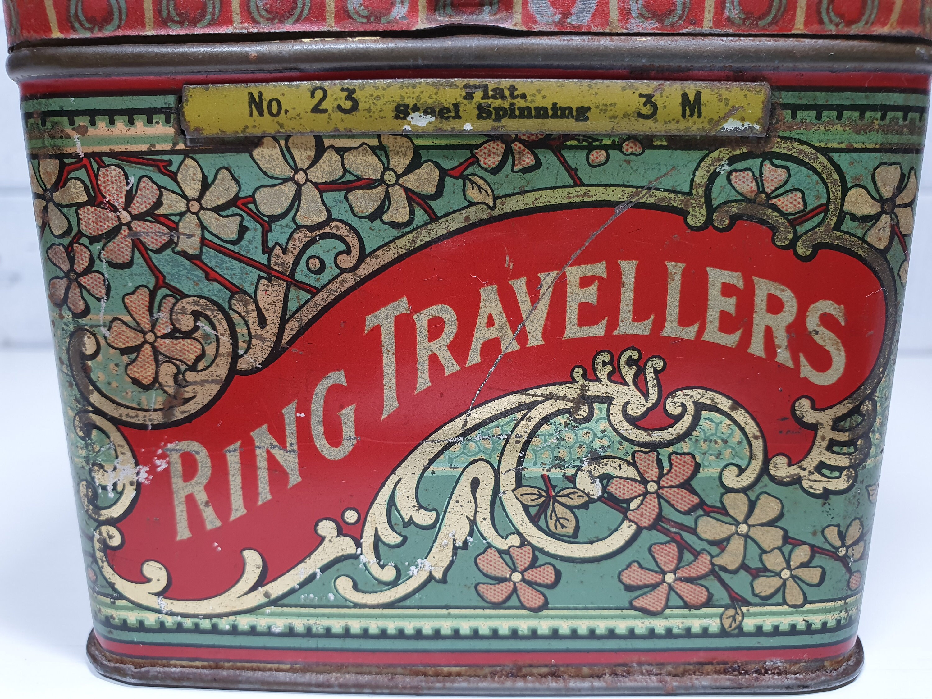 Brooks Ring Traveller Ring Travellers Tin Case From England, Vintage