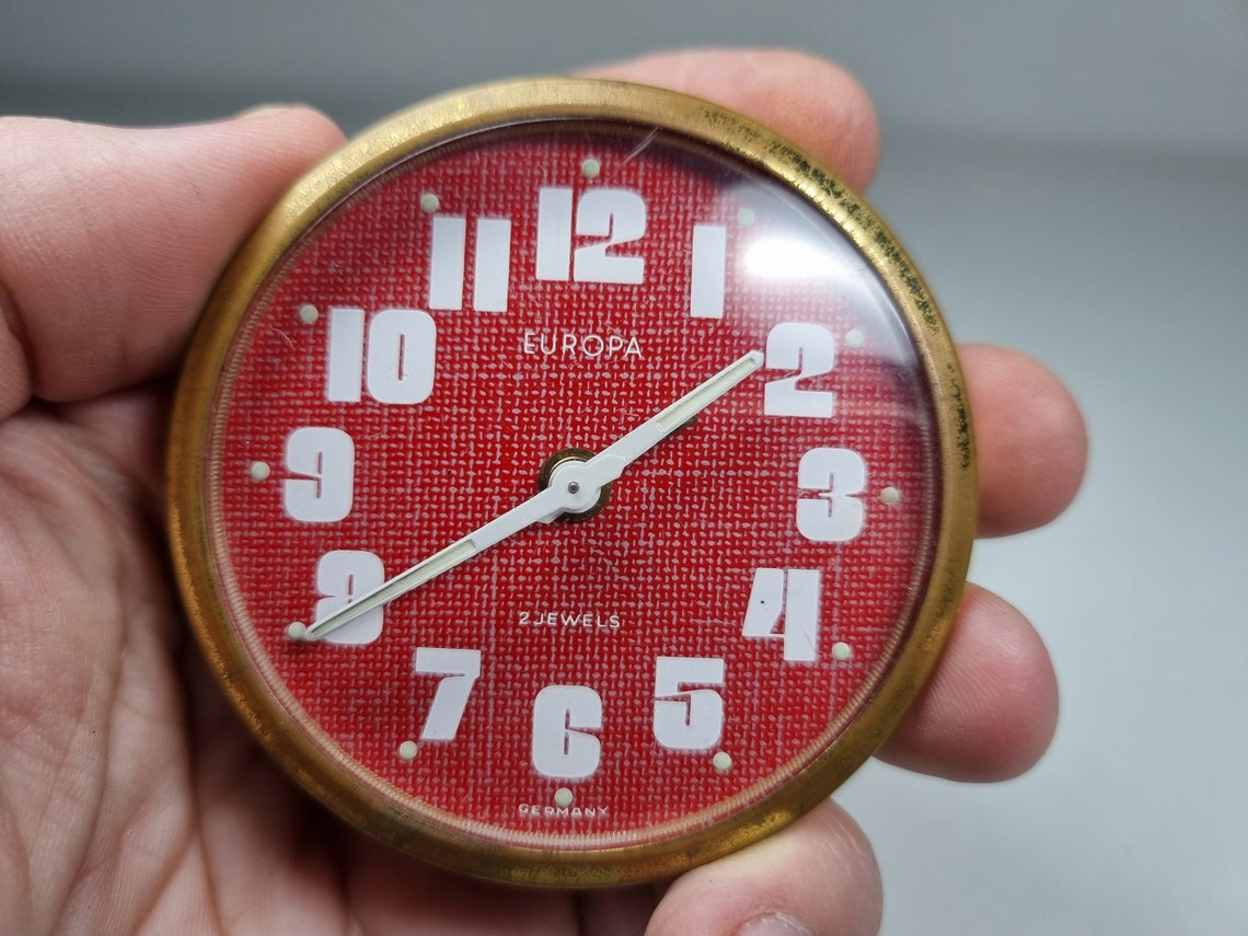 Vintage Europa Travel Clock Made in Germany Clock Pocket Etsy