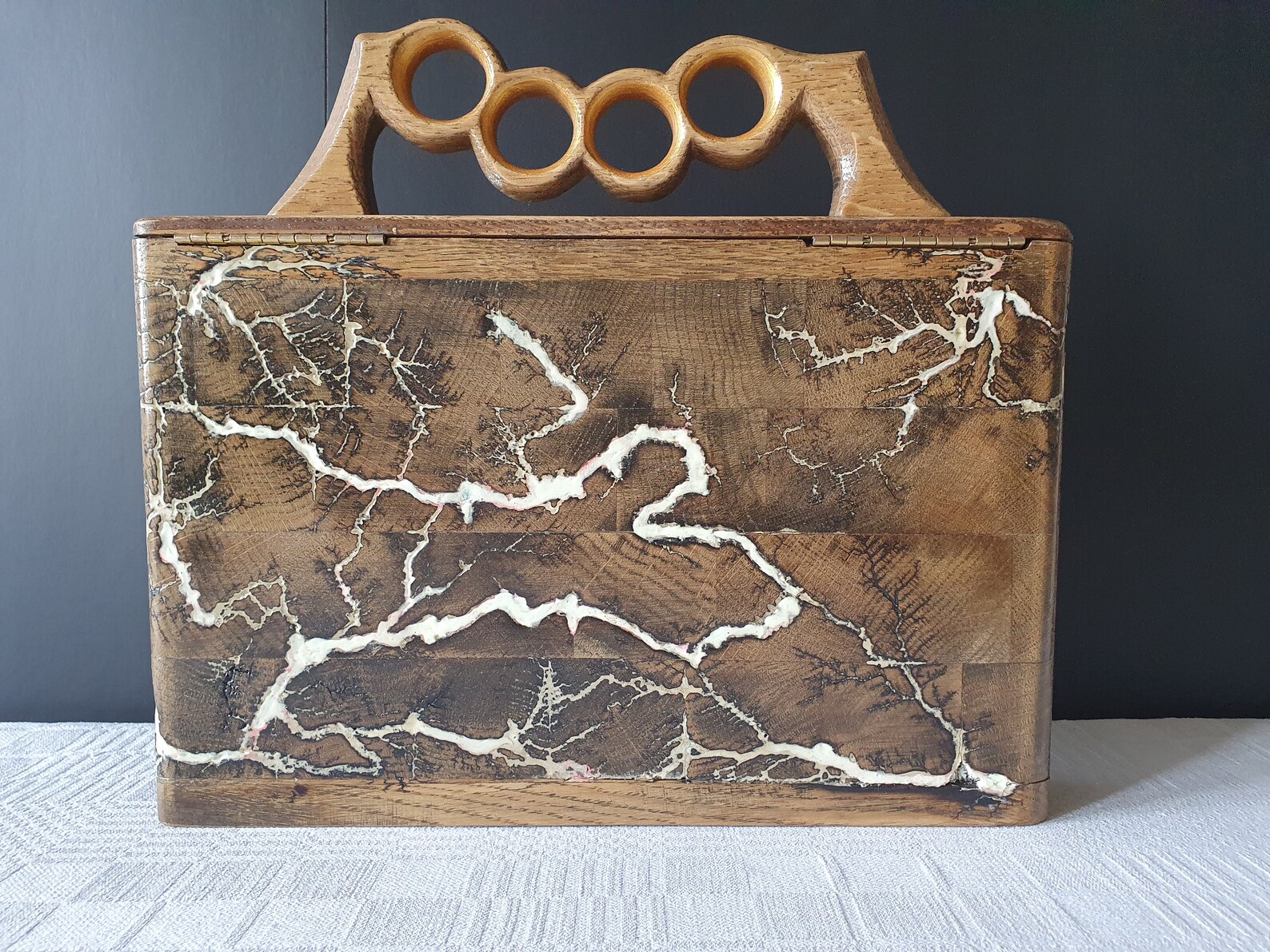 Vintage Wooden Briefcase Glowing in the Dark Briefcase Etsy Ireland