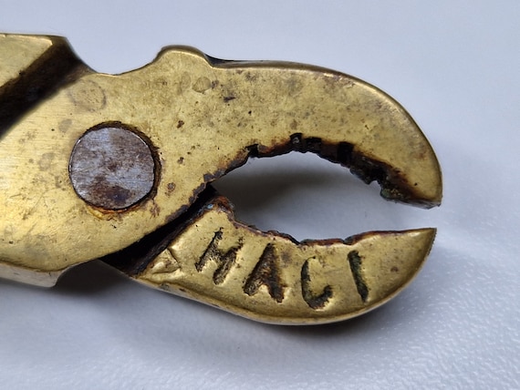 Old Bras Tool, Gantep Haci Brass Hog Nose Pliers, Turkish Spring