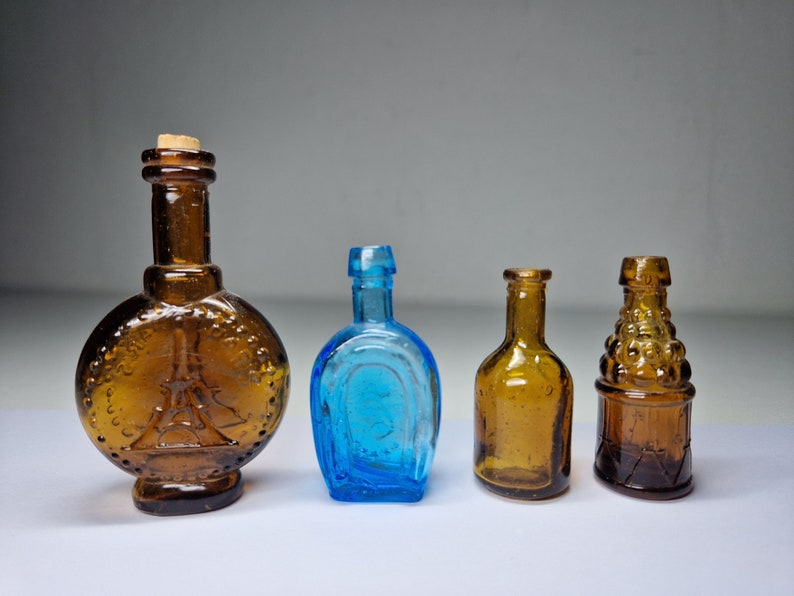 Collection of Small Glass Bottles Tiny Glass Bottles Etsy