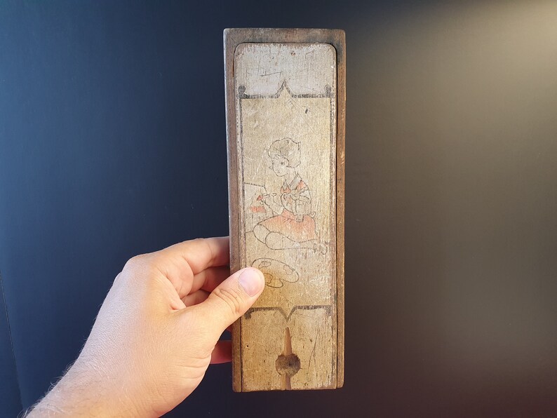 Antique Wood Pencil Box Primitive Vintage School Box Antique Etsy