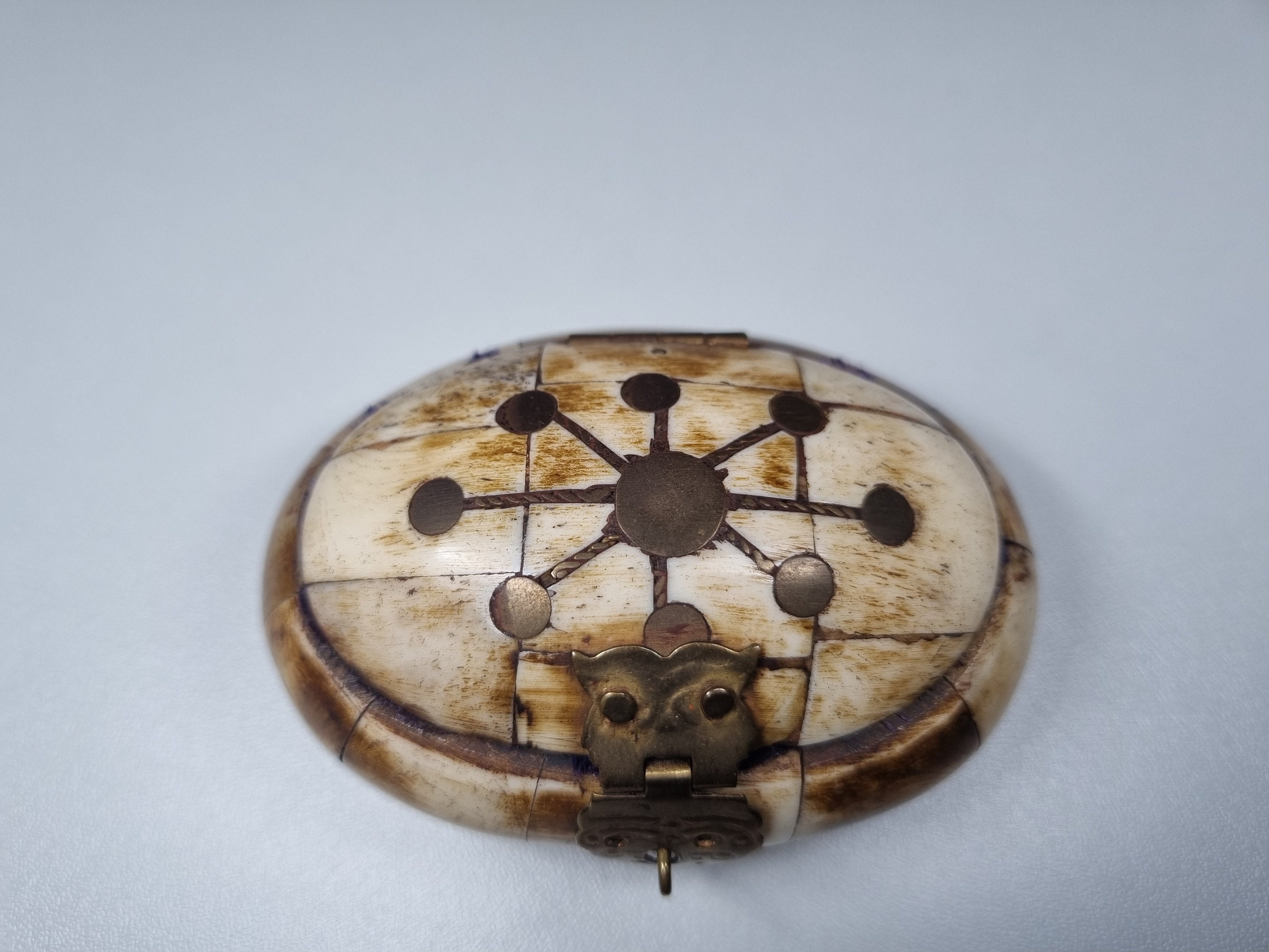 Old Snuff Box Camel Bone Box Brass Inlay Box Unique Box With - Etsy