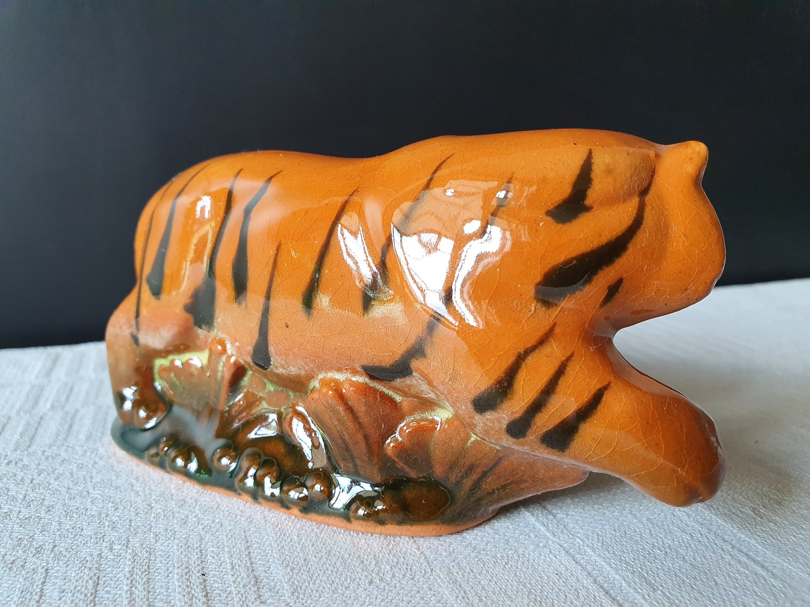 Collectible TIGER figurine clay tiger statue Siberian tiger Etsy