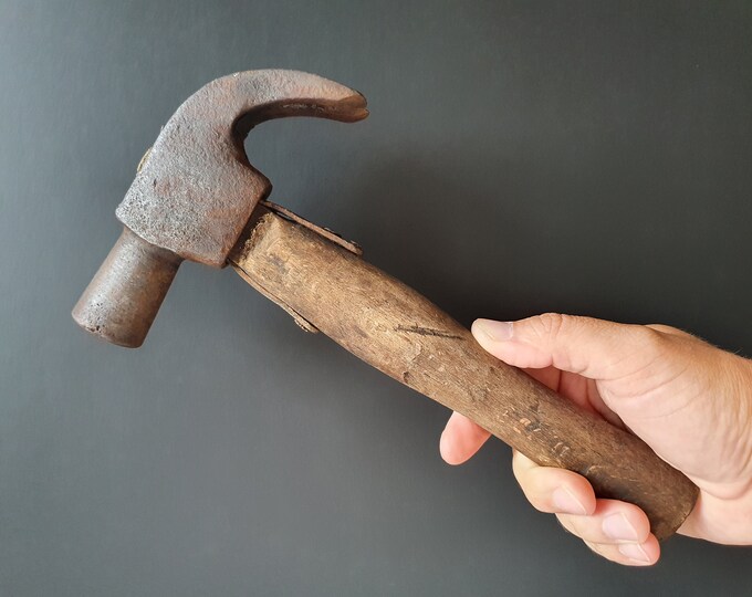Antique Claw Hammer, French Hammer, Wood Working Tools, Vintage Collector Tool Hammer, Old Hand