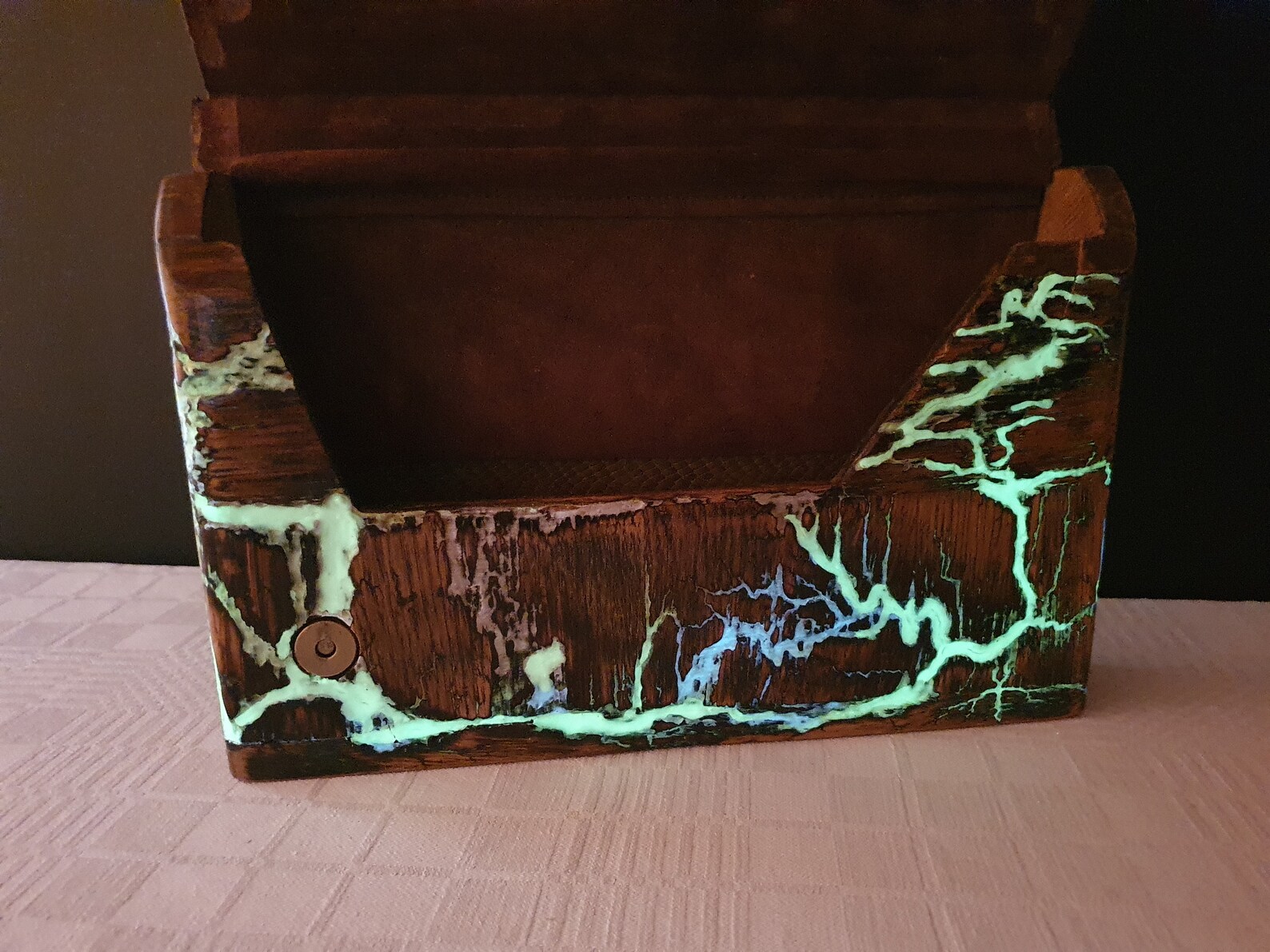 Vintage Wooden Briefcase Glowing in the Dark Briefcase Etsy Ireland