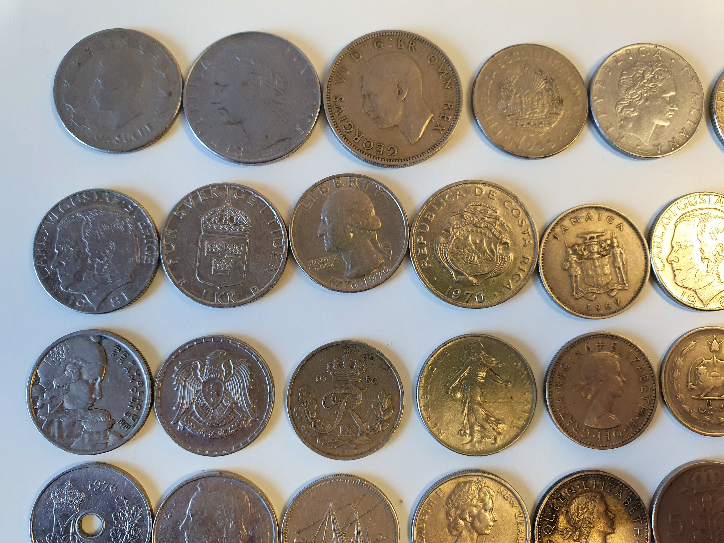 Lot of 70 Foreign Coins various World Coins Coin Collection Etsy