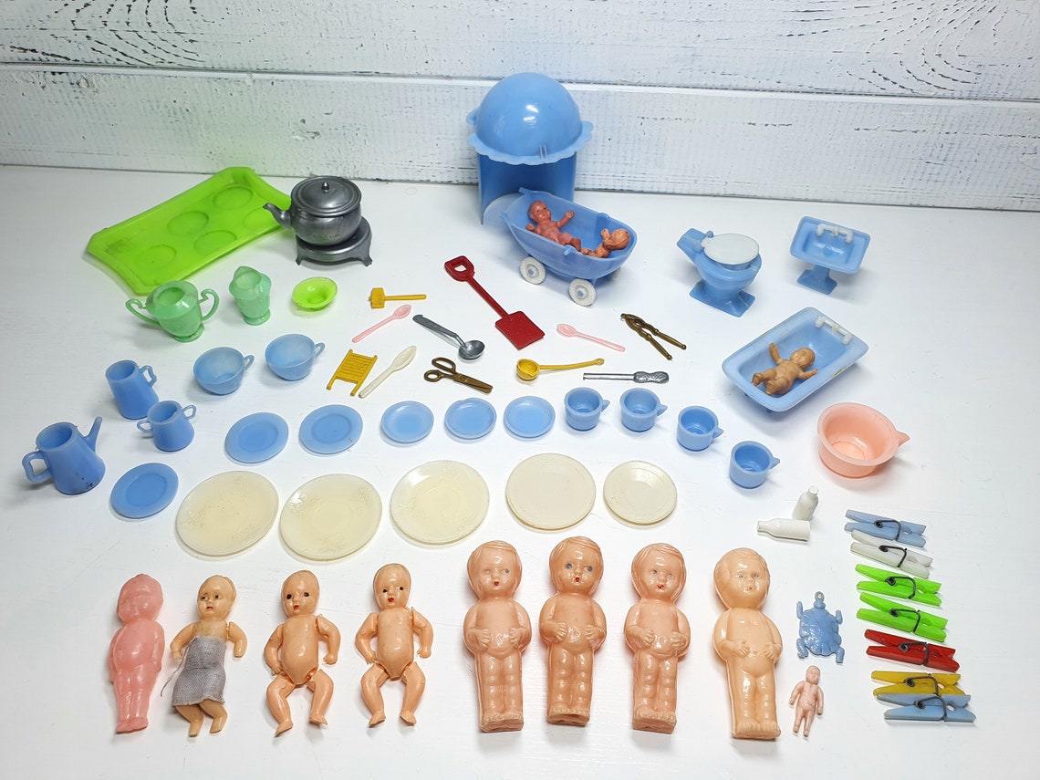 Vintage Plastic Doll House Miniatures Made in Hong Kong Etsy