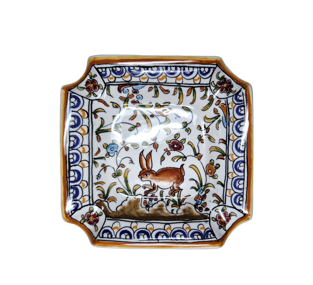 Made in Portugal Ashtray Hand Painted Ashtray Portuguese Etsy
