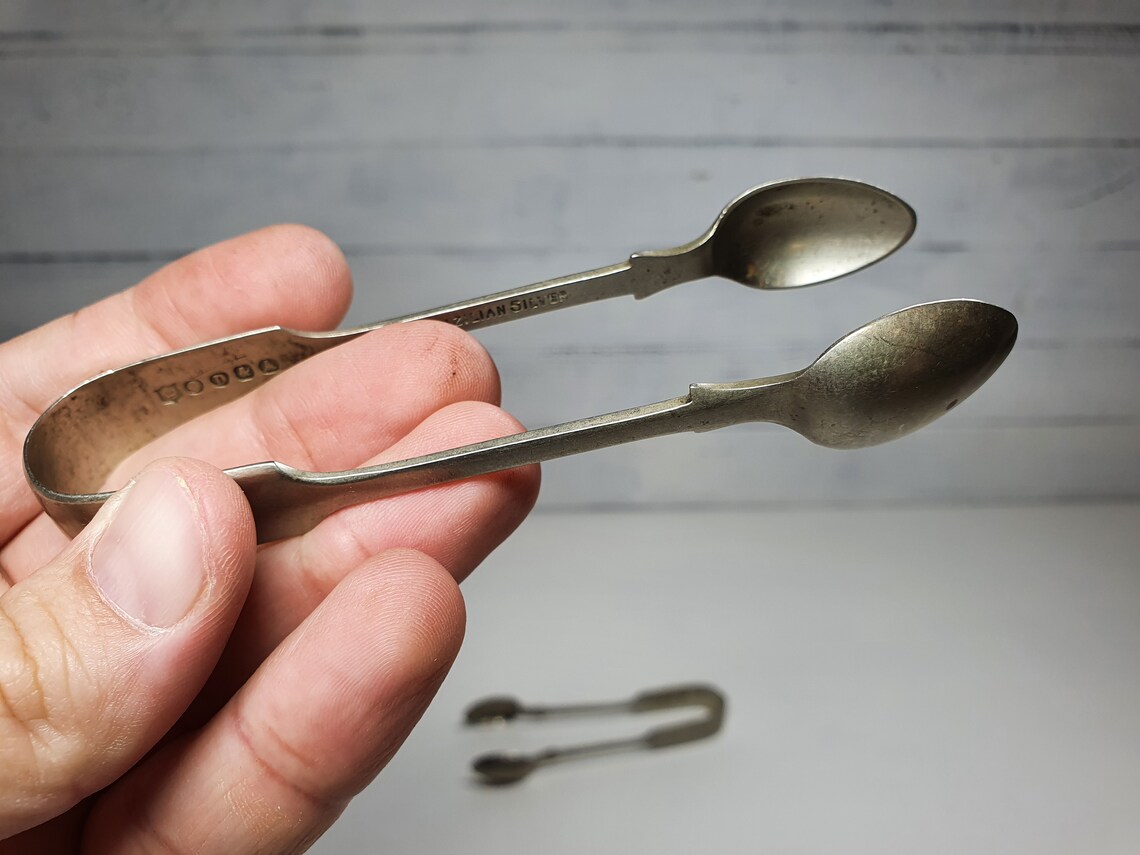 Pair of Vintage Sugar Tongs Brazilian Silver Sugar Tongs by Etsy