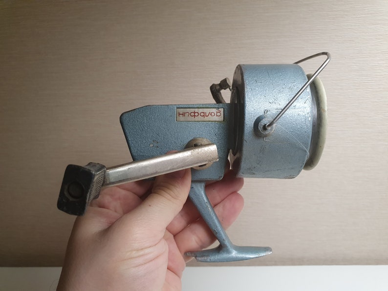 Old fishing reels Soviet Era Spinning fishing reel Rare Soviet fishing reel Vintage fishing reel dolphin USSR Fishing Fly fishing reel