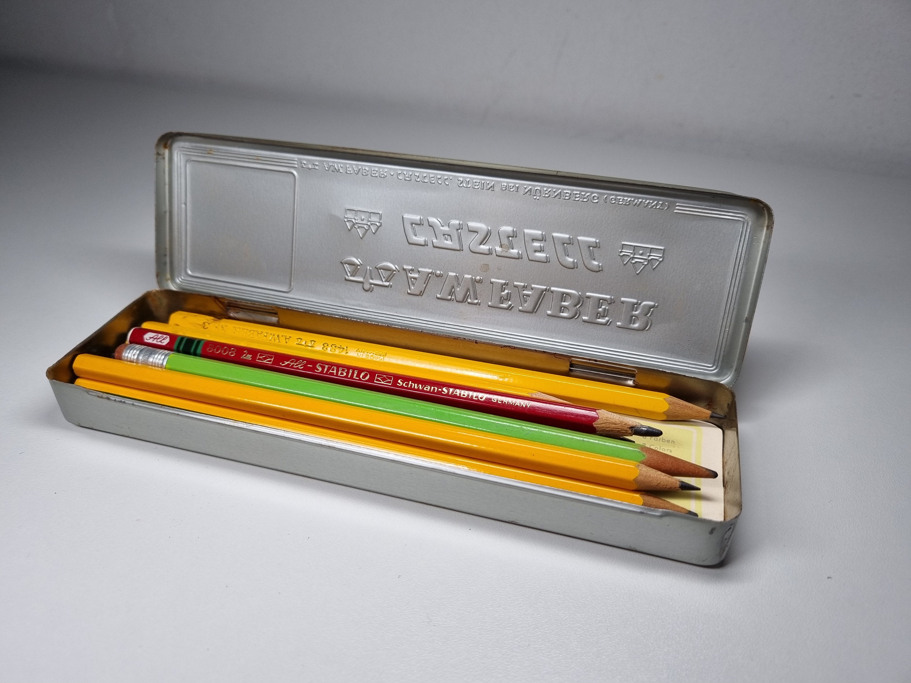 Vintage Faber-Castell Lettering Set, Made in Japan, Green Case that Snaps,  Not Sure if Complete, Appears to be Unused, 1960s?