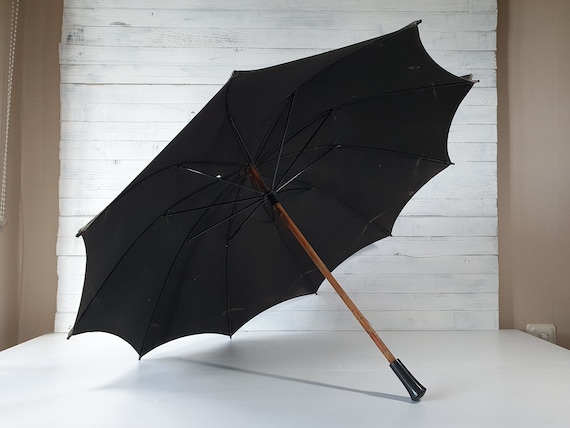 Antique Umbrella, Vintage Rain Umbrella, Working P