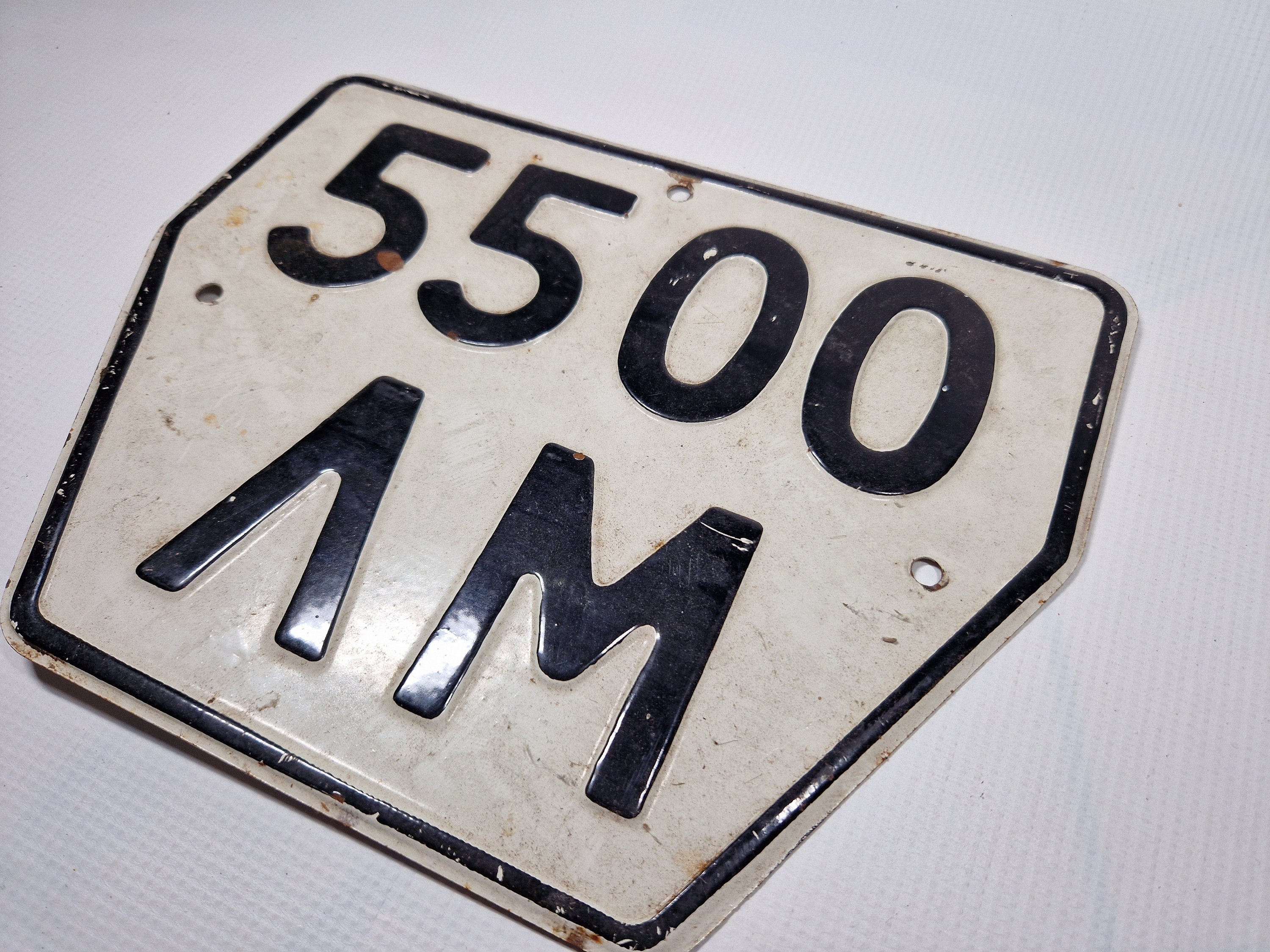 Old Car Number Plate. Vintage Car Plate. Ussr Soviet Car Number Plate