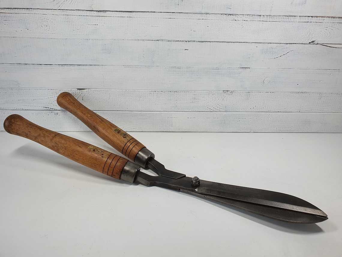 Large Vintage garden hedge shears collectible garden tools Etsy