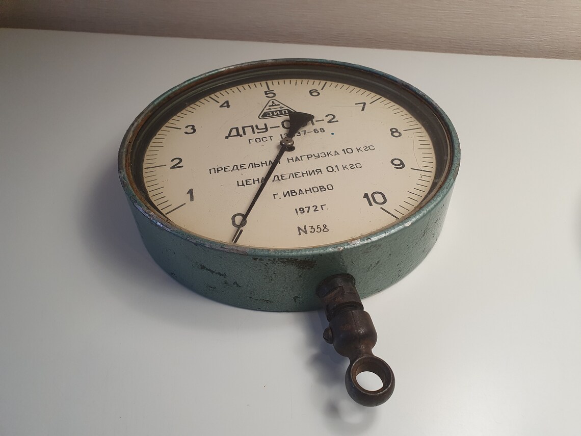Vintage Industrial Scale Rare Soviet Scale Gauge Manometer Etsy