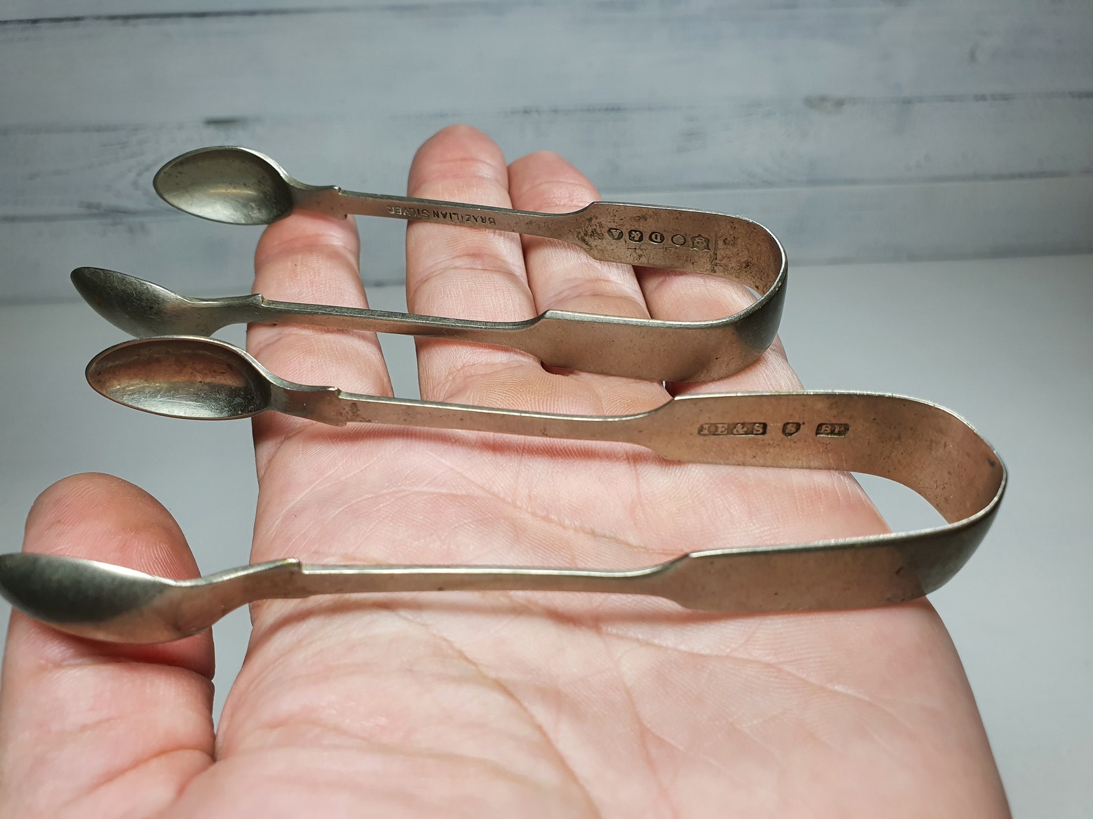 Pair of Vintage Sugar Tongs Brazilian Silver Sugar Tongs by Etsy
