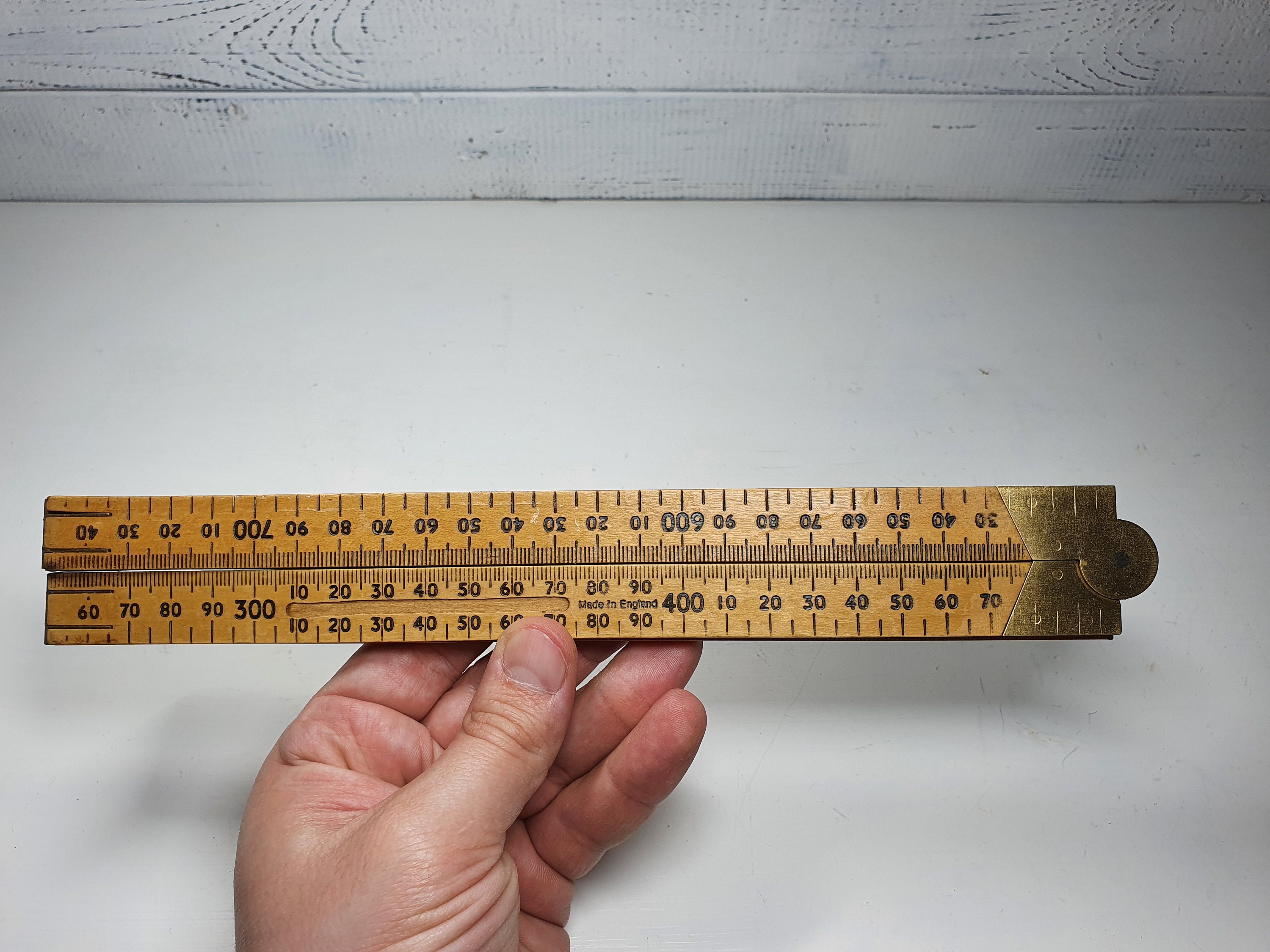 Vintage Folding Ruler Made in England Carpenters Folding Rule Etsy