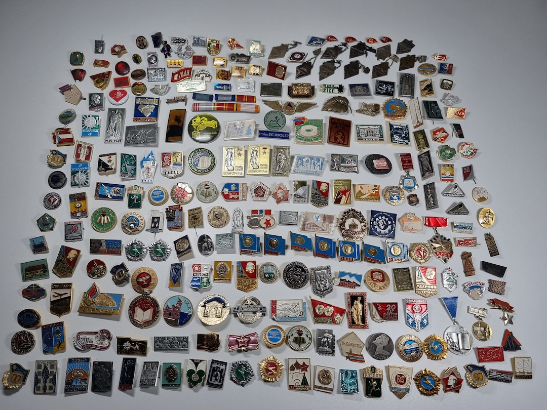 Collection of Vintage Pins and Badges Collectible Pins Rare Etsy