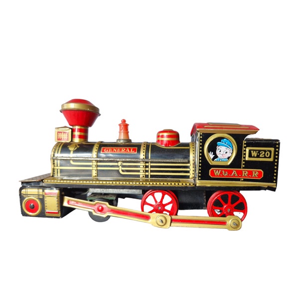 toy train in a tin